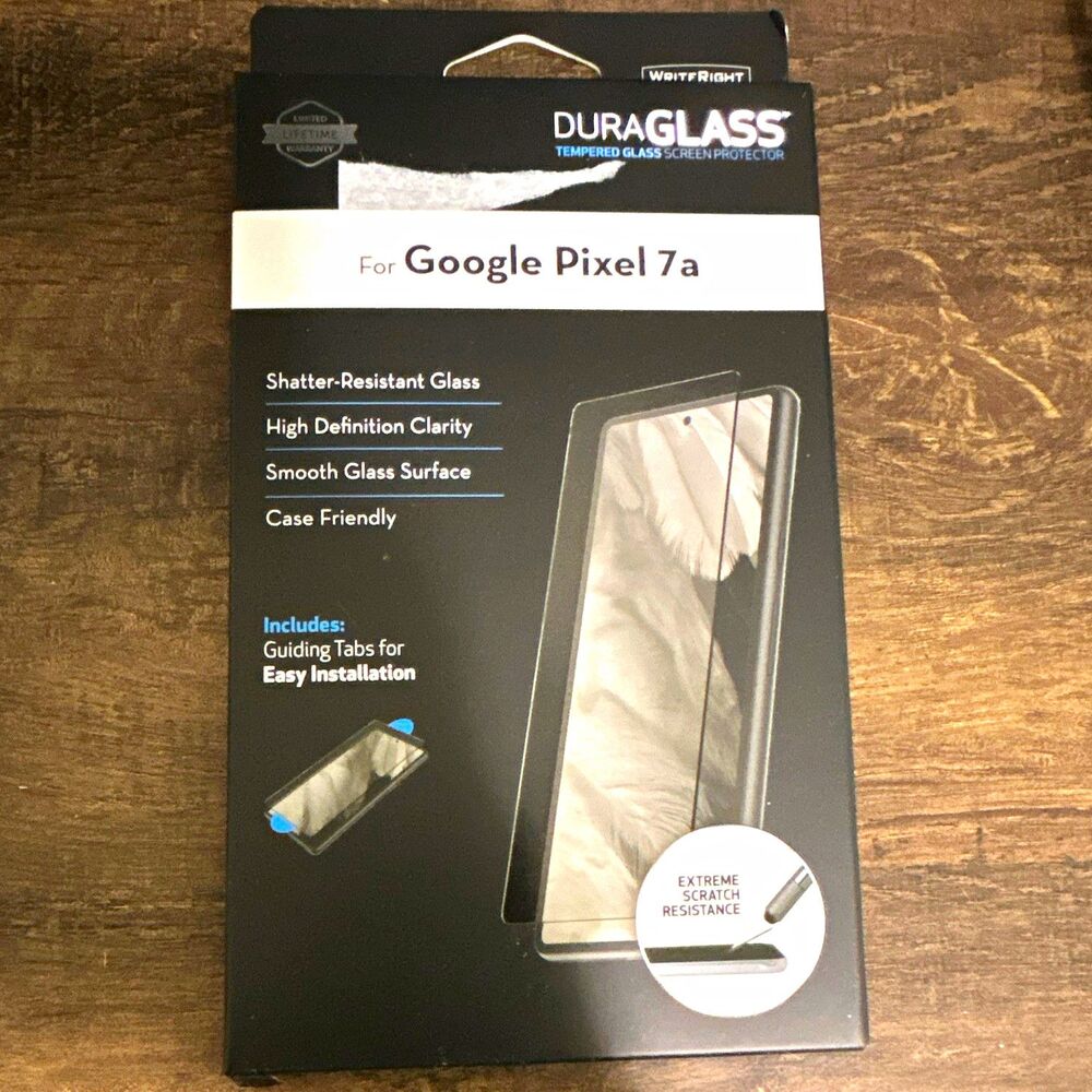 Fellowes DURAGLASS Clear Tempered Glass Screen Protector for Google Pixel 7a